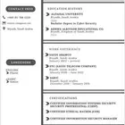 تصميم سيرة ذاتية بالإنجليزي والعربي CV Resume