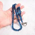 بكلايت أزرق شفاف بالفضة